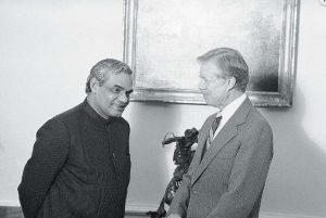 अटल बिहारी वाजपेयी के साथ प्रेसीडेंट जिमी कार्टर