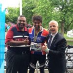  साईकल रेस में स्वर्ण पदक विजेता आर्य