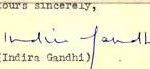 इंदिरा गांधी हस्ताक्षर 