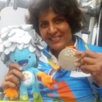 दीपा मलिक रजत पदक के साथ