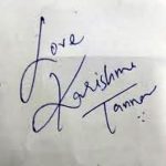 करिश्मा तन्ना हस्ताक्षर 
