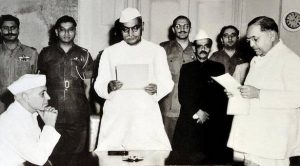B.R.Ambedkar oath ceremony of Law Minister