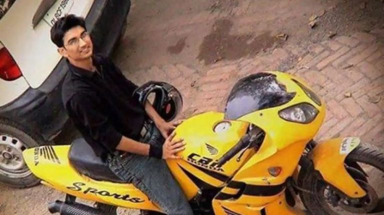 Sushant Singh Rajput With His First Bike