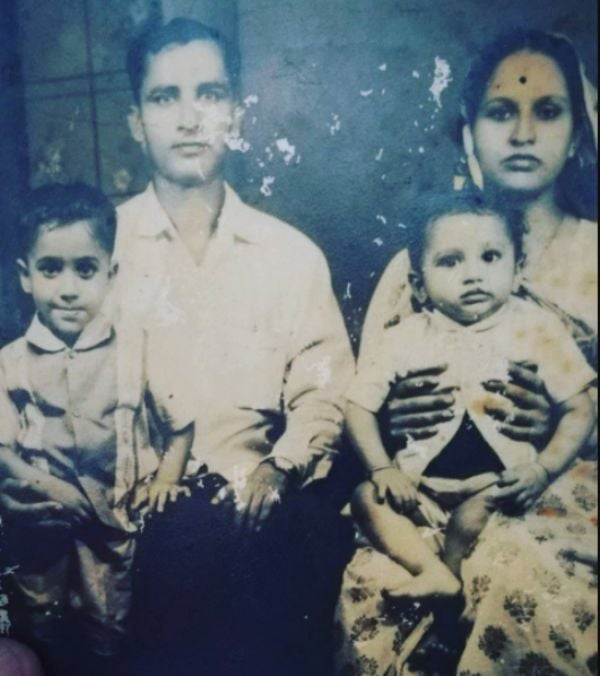 Awadhesh with his family