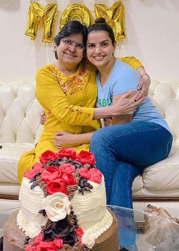 Madhu Sharma with her Mother Premlata Sharma