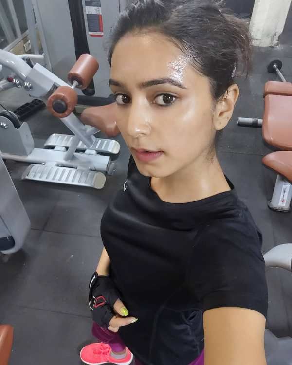 Rishikaa Singh Chandel inside the Gym