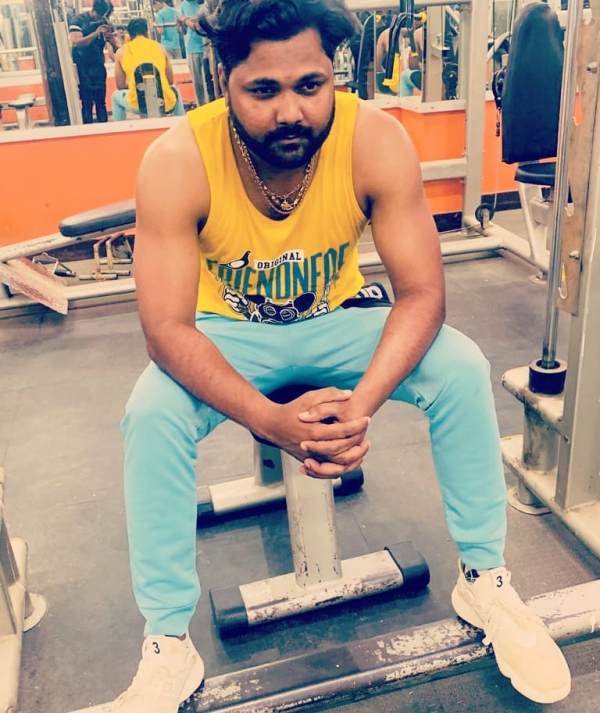Samar Singh inside a Gym