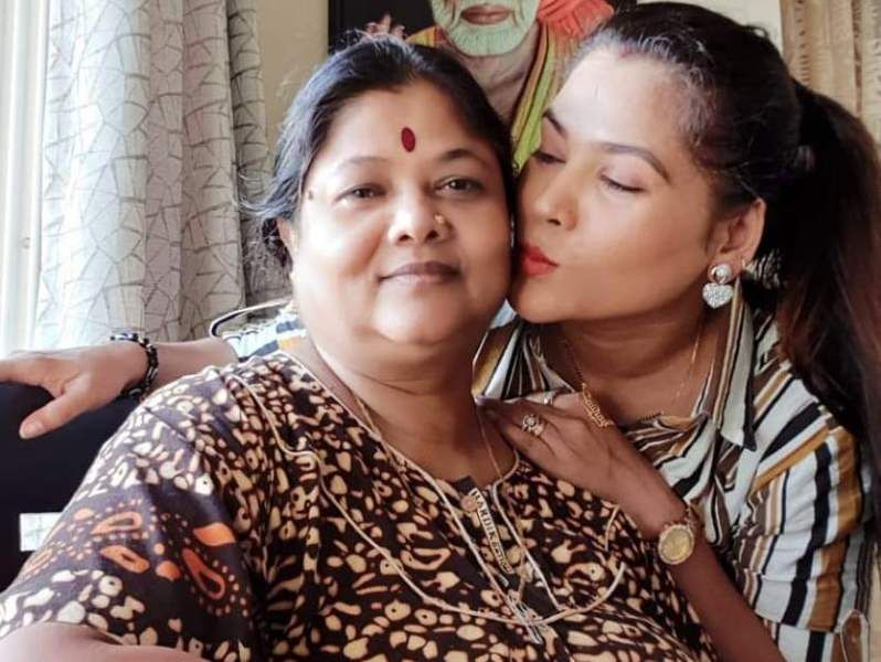 Seema Singh with her mother