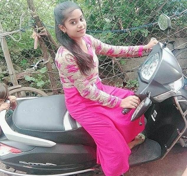 Pooja Kashyap riding a bike