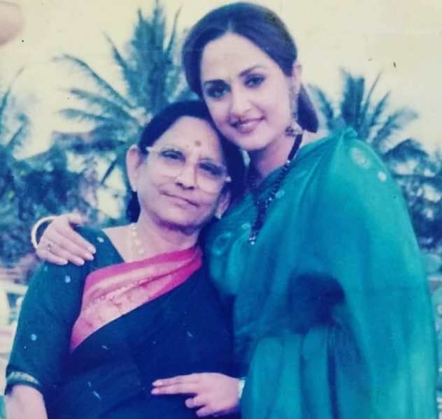 Jaya Prada with her mother