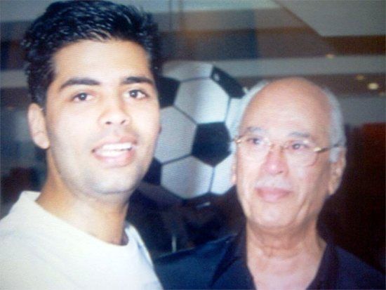 Karan Johar with his father