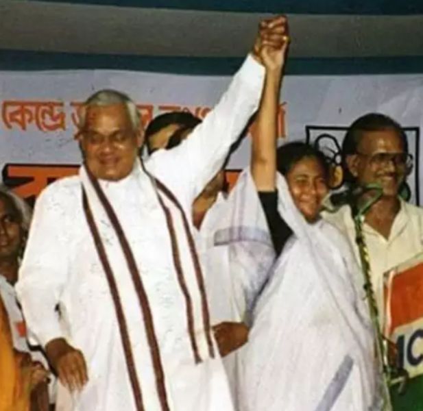 Mamata Banerjee with Atal Bihari Vajpayee