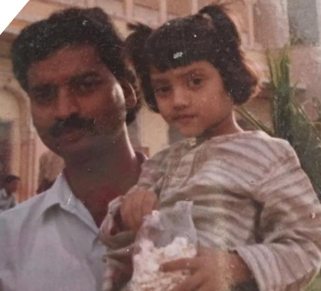 Nusrat Jahan's childhood photo with her father