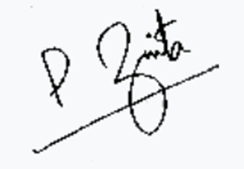 Preity Zinta's signature
