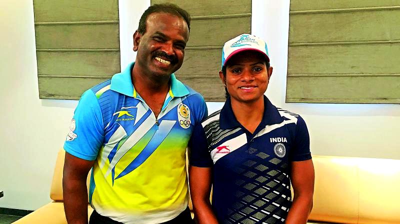Dutee Chand with her Coach N Ramesh