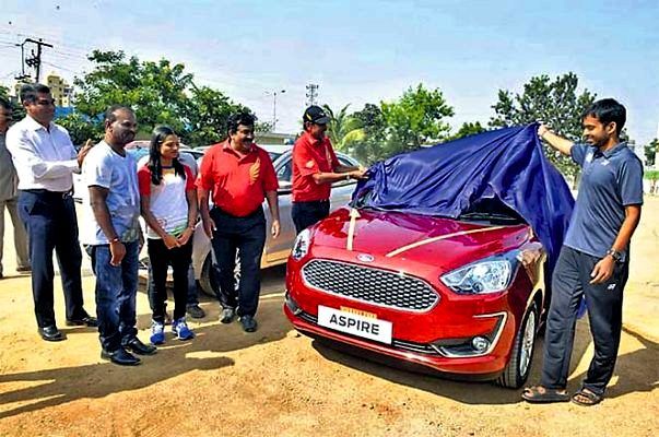 Dutee Chand with her Ford Aspire car