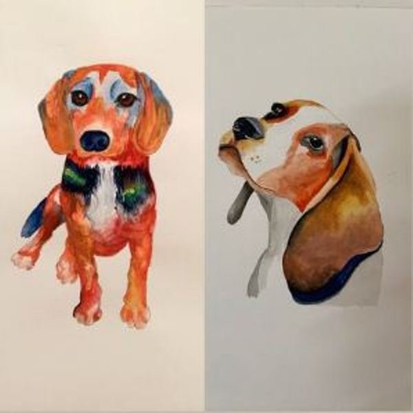 Maana Patel painted her pet dog
