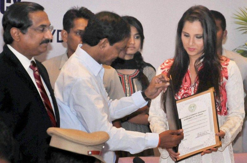 Sania Mirza as the Brand Ambassador of the Telangana State