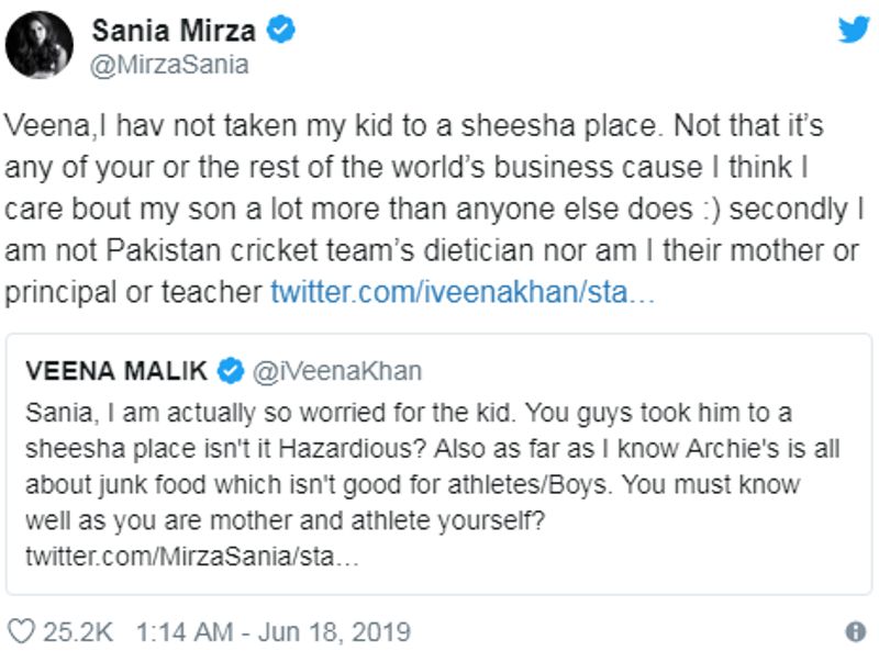 War of Words On Twitter Between Sania Mirza And Veena Malik