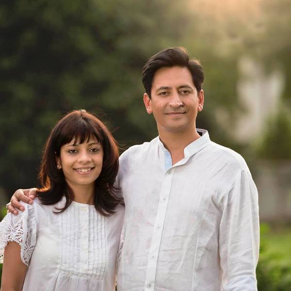 Deepak Rawat with his wife