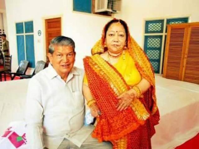 Harish Rawat with his wife
