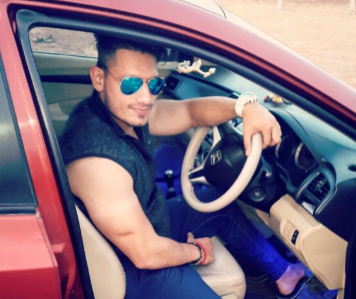 Manoj Patil with his Honda car