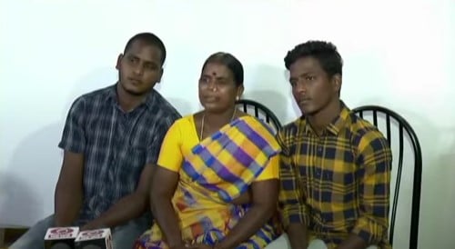 Mariyappans mother Saroja and his brothers