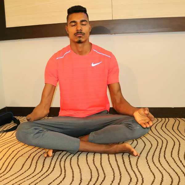 Nishad Kumar while meditating