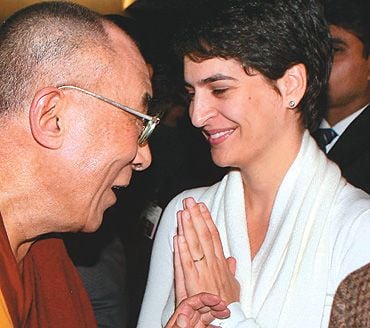 Priyanka Gandhi meeting with Dalai Lama