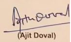 Ajit Doval's signature