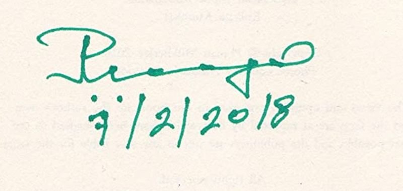 Pranab Mukherjee's signature