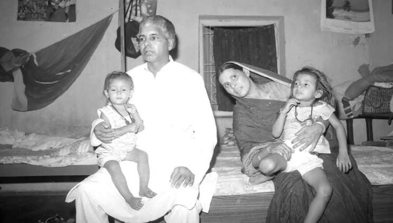 Rabri Devi and Lalu Prasad Yadav with their two sons