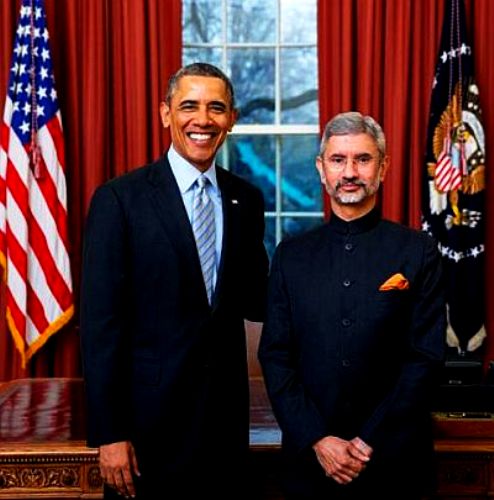 Subrahramanyam Jaishankar with Barrack Obama