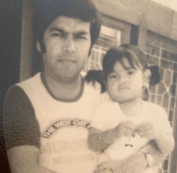Bipasha Basu's childhood photo with her father