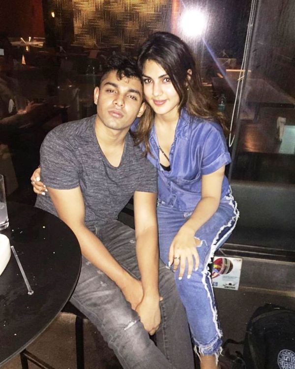 Rhea Chakraborty with her brother