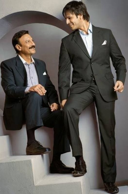Suresh Oberoi with his son