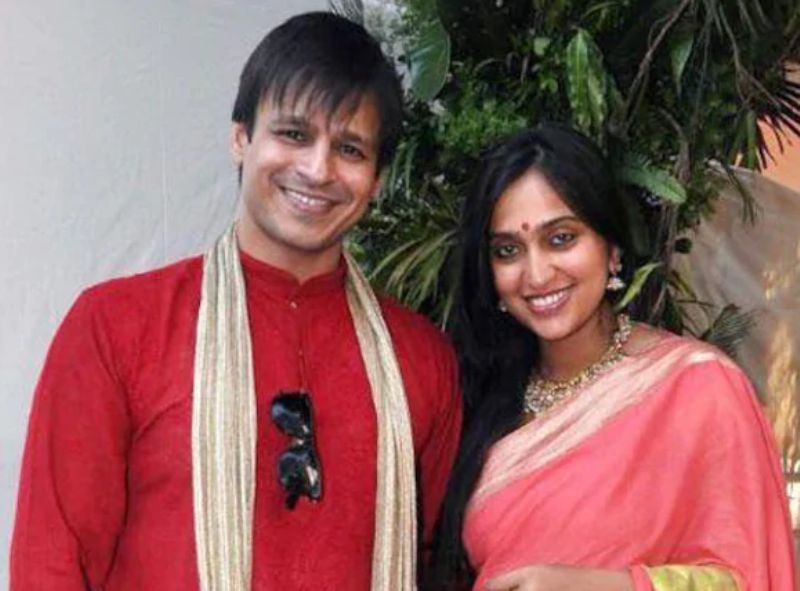 Vivek Oberoi with his wife