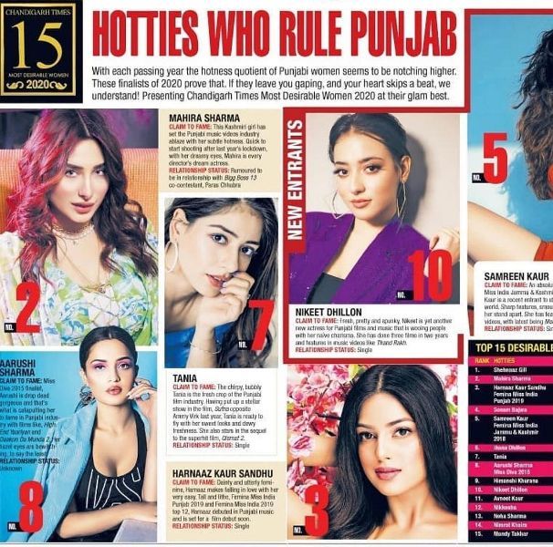 3rd Most Desirable Woman Chandigarh 2020