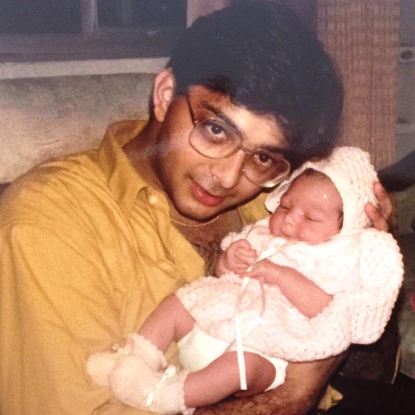 Kiara Advani in her father’s lap