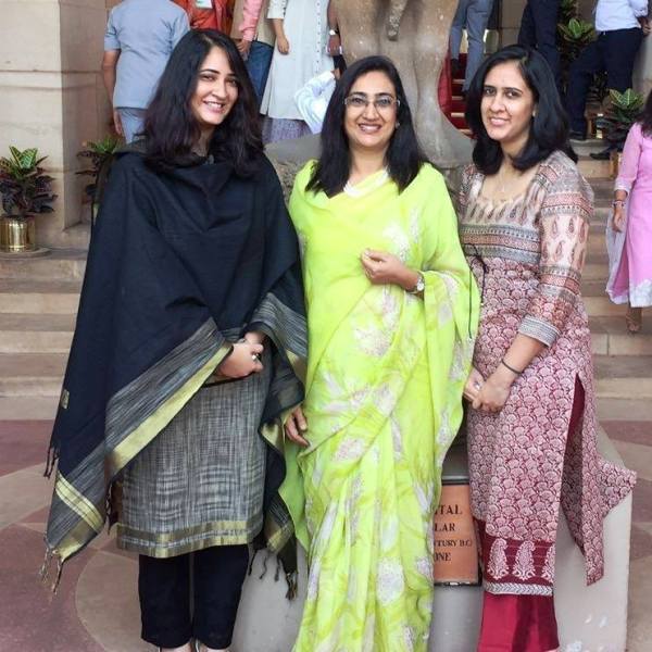 Madhulika Rawat with her daughters