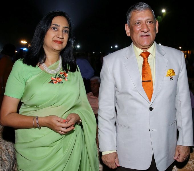 Madhulika Rawat with her husband