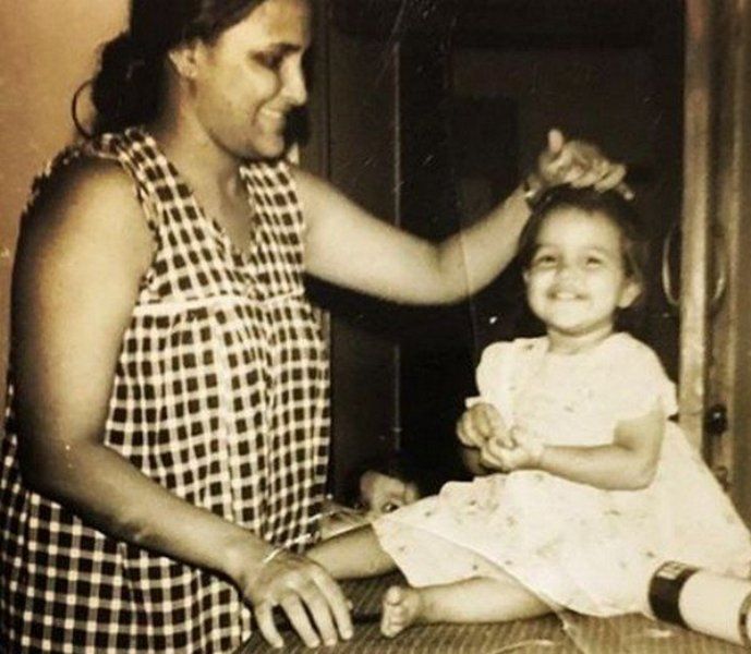 Neha Dhupia's childhood photo with her mother