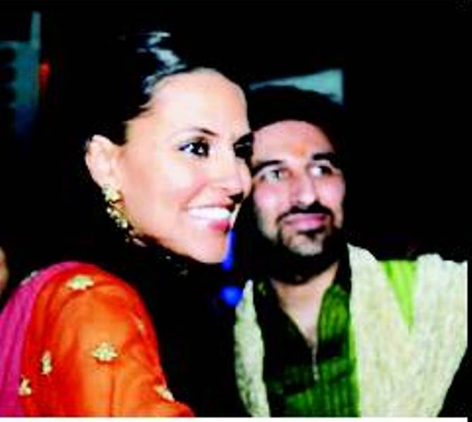 Neha Dhupia with her brother
