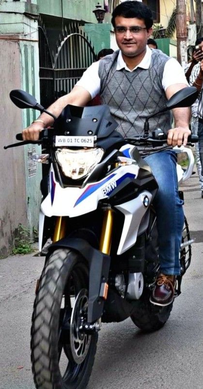 Sourav Ganguly driving his bike BMW G 310 GS
