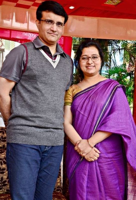 Sourav Ganguly with his wife