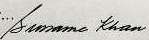 Sussanne Khan's signature