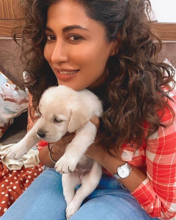 Chitrangada Singh with her pet dog