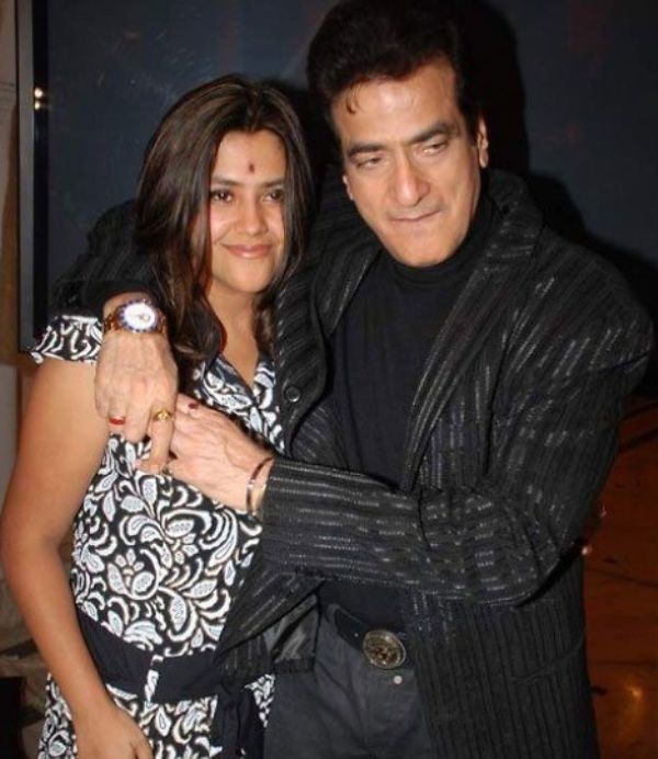 Ekta Kapoor with her father