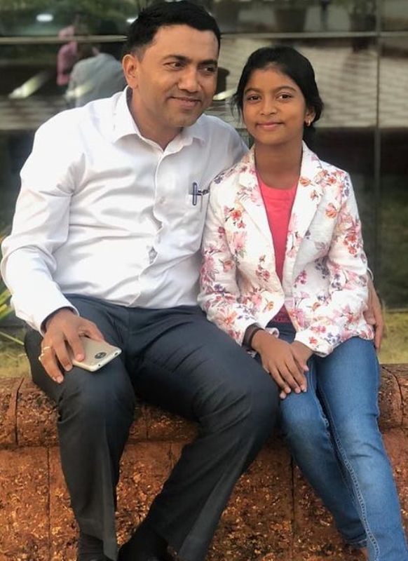 Pramod Sawant with his daughter