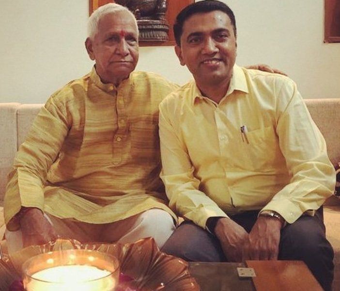 Pramod Sawant with his father